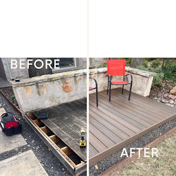 Deck before after Cedar Park